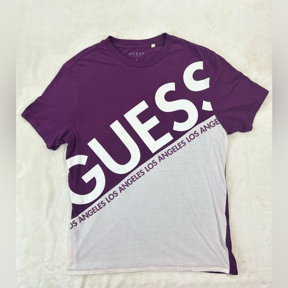 GUESS – Bold Diagonal Logo short‎ sleeve Tee - small - Picture 2 of 11